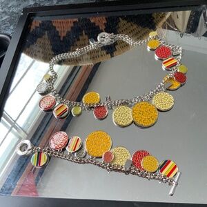 VINTAGE COACH Bracelet and Necklace set with Coach Dust Bag